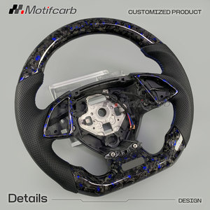 Volant personnalisé en fibre de carbone forgée bleue pour Chevrolet Camaro 1SS 2SS Coupé ZL1 LT1 2015-2026 – Amélioration de l'intérieur - Product Image 3