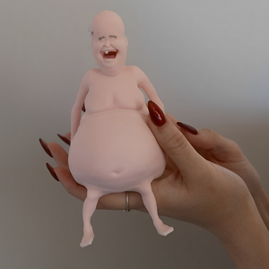 Hot Sale Rene's Bald Head Quirky Figurine Funny <b>Mini</b> Statue Home <b>Desk</b> Decor Creative Stress Relief Fidget Toy Silicone 5 7 Years - Product Image 3