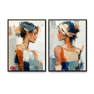 <span class=keywords><strong>Dipinto</strong></span> Astratto <span class=keywords><strong>Blu</strong></span> e Ambra, Decorazione Murale Moderna, Opera d'Arte Testurizzata per Casa, Hotel, Soggiorno, Camera da Letto - Product Image 2