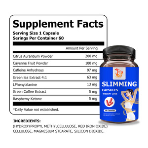 Cápsulas Adelgazantes Más Vendidas con Polvo de Citrus Aurantium, Polvo de Fruta de Cayena, Suplementos Herbales Naturales para el Control de Peso - Product Image 3