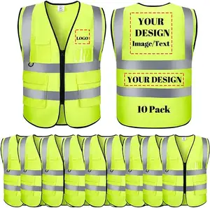 High Visibility Security Motorcycle Reflective Safety Vest Safe Working Clothes Sanitation Workers Clothes For Road Construction