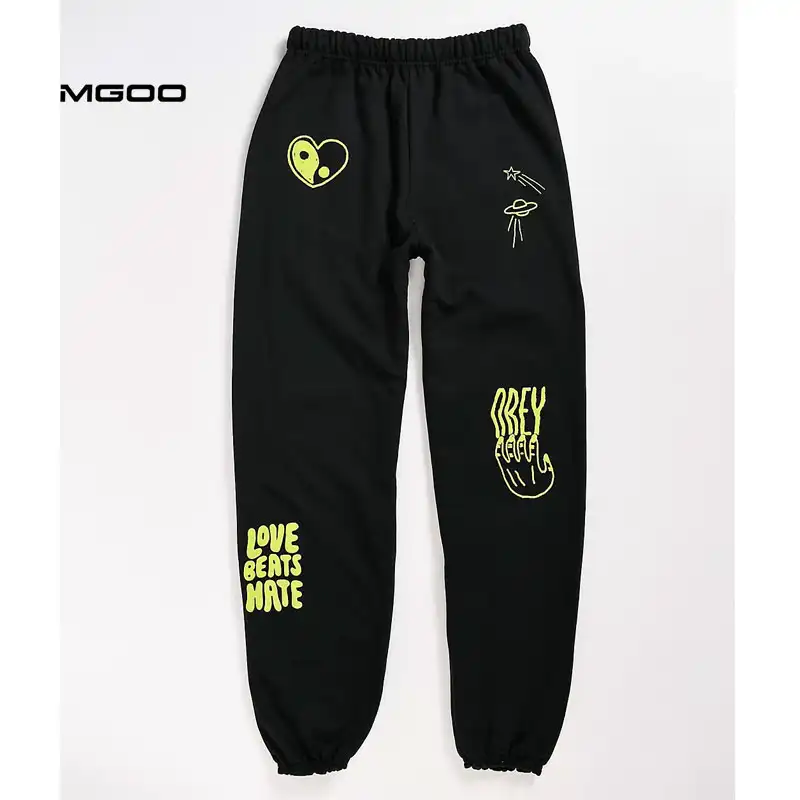 Спортивные штаны MGOO унисекс с черной трафаретной печатью логотипа