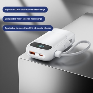 Banco de Energía Portátil de 10000mAh PD40w para Viajes al Aire Libre, Tipo-C con Cable Integrado, Carga Rápida, Gran Capacidad, Interfaz USB - Product Image 6