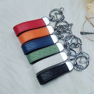 Hot Car Keychain Universal Pu Leather Keychains Durable Gift Metal <b>Key</b> <b>Chain</b> Holder Keyrings Men Women <b>Key</b> <b>Chains</b> - Product Image 3