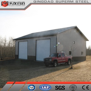 Superm Chuyên Nghiệp Ánh Sáng Thép Kim Loại Barn Prefab Nhà Đôi Cửa Xe Đậu Xe Nhà Để Xe Kho Với Thiết Kế - Product Image 2