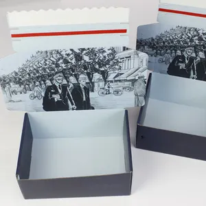 wholesale custom logo Mailing thicken corrugated Box Adhesive Tear Strip shipping zipper torten box with tear strip