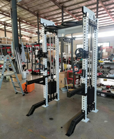 DINUO Modular Commercial Cable Crosser Smith Rack, Máquina de Gimnasio para Entrenamiento de Fuerza con Accesorios Opcionales Compatibles