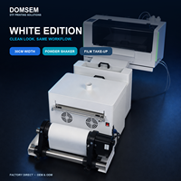 Nouvelle imprimante DTF à plat double tête DOMSEM 30 cm avec têtes d'impression Epson F1080 pour vêtements, autonome ou avec secoueur de poudre