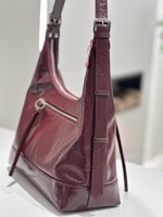 Sac Hobo Vintage en Cuir de Vachette Huilé et Ciré, Sac à Bandoulière Souple Grande Capacité, Fourre-tout Tendance Streetwear pour Femme, Tendances Printemps 2026