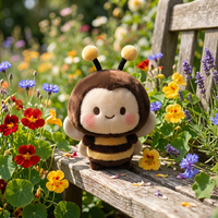 Peluche abeille personnalisée certifiée CE CPC, OEM ODM, avec logo personnalisé, faible MOQ
