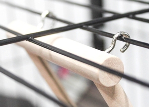 लकड़ी के तोते खड़े दर्पण के साथ लकड़ी का तोता स्टैंड पर्च के लिए पक्षी पिंजरे के सामान - Product Image 6