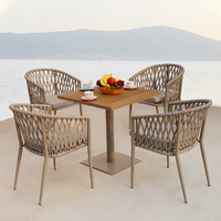 Meubles de jardin Juecheng, chaises de jardin en toile tissée, table et chaises d'extérieur pour café et restaurants
