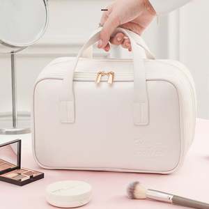 New Design Portable <b>Toiletry</b> Handbag Waterproof <b>Travel</b> Cosmetics Pouch Zipper Multi-compartment Makeup Organizer <b>Bag</b> - Product Image 4