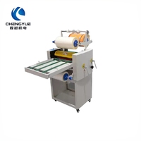 Laminateur de feuilles en rouleaux de 360 mm de largeur, chauffage à l'huile, double face, compact, de bureau, manuel