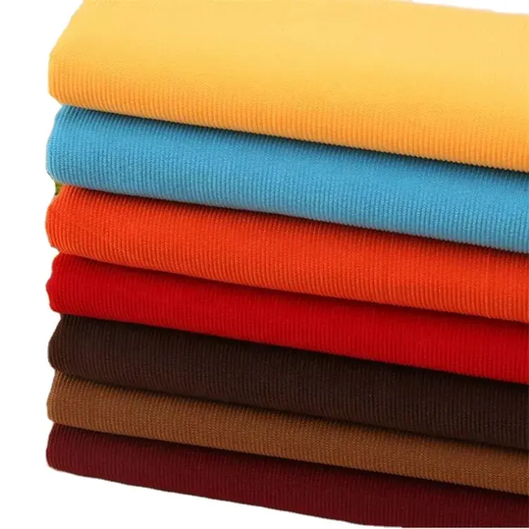 Tissu en velours côtelé de haute qualité, 21 Wales, 100% coton, en stock pour manteaux, pantalons et vestes