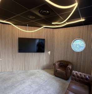 ألواح جدارية خشبية صلبة جميلة وعصرية من خشب الباولونيا لعام <span class=keywords><strong>2026</strong></span>، ديكور فندقي ومنزلي فاخر، قوالب متينة - Product Image 5