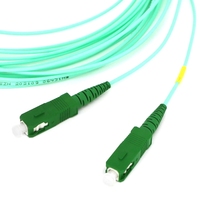 G657A2 cordon de raccordement à fibre optique aqua noir jaune pointe claire jarretière SC/APC 1.6mm 3.5m 4m Jarretiere fibres optiques échantillon gratuit w