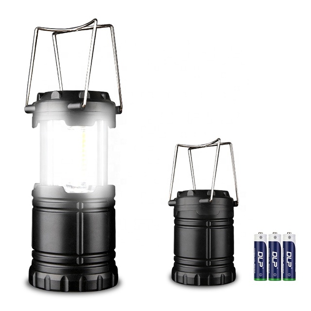 Camping Lantern Waterproof Portable IP20 3xAA Battery Telescopic Collapsible LED Camping Light for Climbing Car Use 350 Lumen