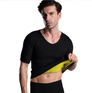 Hot Neoprene Shaper Del Corpo degli uomini Tshirt Ultra Vestito di Sauna Giuro Della Vita di calore Trainer In Neoprene Che Dimagrisce la Camicia Per Gli Uomini