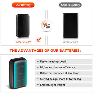 WASOTO Haute Qualité 7.4V 3000mAh Noir Crew Rechargeable Chauffé Hommes Chaussettes pour Hiver En Plein Air Ski <span class=keywords><strong>Bluetooth</strong></span> APP Contrôlé - Product Image 5