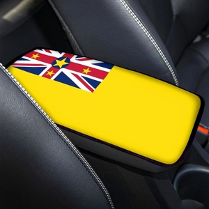 Coussin d'accoudoir universel fin pour véhicule, imprimé avec le drapeau de Niue, protection d'accoudoir portable pour voitures particulières - Product Image 2