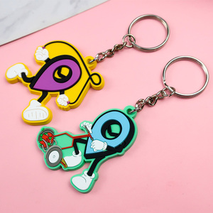 Luxe designer op maat gemaakte siliconen mode rubberen sleutelhanger 2D sneaker sleutelhanger groothandel voor tas - Product Image 2