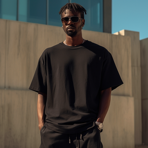 Camiseta de algodón 100% de alta calidad para hombre, logotipo personalizado, ropa de calle esencial de gran tamaño, camisetas con logotipo de talla grande personalizado, patrón sólido - Product Image 4