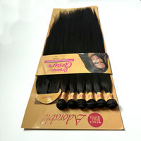 Rambut Sutra Lurus Panjang Terlaris Dengan Closure, Kualitas Tinggi Warna Alami 30 Inch Paket Hair Weaves STW 6PCS Dalam Satu Lot