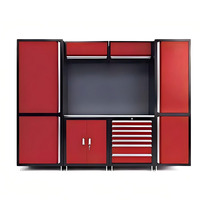 Gabinete de Herramientas Modular para Taller, Gabinetes de Almacenamiento de Herramientas de Acero para Garaje, Caja de Herramientas Combinada Grande, Banco de Trabajo para Garaje con Cajones