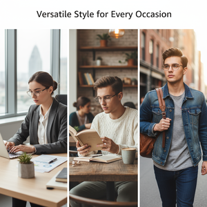 Monture de lunettes polygonale en métal or-noir raffiné avec détails exquis pour un usage quotidien haut de gamme et un style de bureau luxueux - Product Image 5