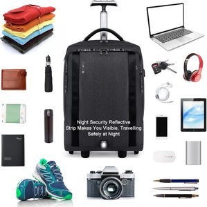 Étui pour ordinateur portable multifonctionnel à roulettes avec logo personnalisé, imperméable, en Oxford, sac à dos pour ordinateur portable de loisirs - Product Image 1