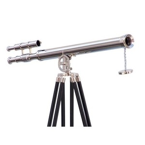 Telescopio de pie de madera de 39 \ "con acabado cromado para observación de aves, senderismo y Camping, trípode de montaje, binoculares de soporte negro - Product Image 4