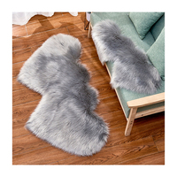 Tapis moelleux en peluche en forme de coeur tapis pour chambre à coucher tapis moelleux tapis hirsute chambre enfants chambre faux moelleux