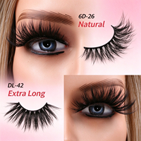 Cils artificiels faits main en PBT de qualité supérieure, 13-15 mm, avec bande autocollante en coton noir qui brille dans le noir, emballage personnalisable