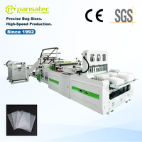 Machine à fabriquer des sacs à bulles à double rangée haute capacité Pansatec avec scellage sur deux côtés et découpe thermique pour sacs en film à bulles PE/EPE