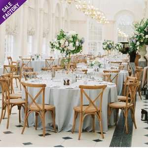 Cheap Price Wedding Hotel <b>Dining</b> Furniture Event Metal <b>Chairs</b> and Cushions With Cross Backs - Product Image 1