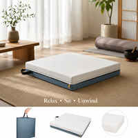 Coussin de siège médical en mousse à mémoire de forme imperméable et antibactérien, carré, soulagement de la pression sur le coccyx, design ergonomique, amovible et lavable