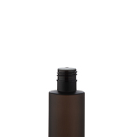 Bouteille PET semi-noire de 100 ml à épaule plate avec bouchon à double vis pour l'emballage de toner de soins personnels