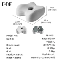Oreiller ergonomique en mousse à mémoire de forme tissée pour le cou, soutien multi-positions pour le sommeil, soulagement des douleurs aux hanches et aux genoux, design portable, varices