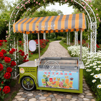 Anpassbarer Gelato-Wagen Kaffee-Theke Eiswagen Eis am Stiel-Display Mobiler Eiswagen