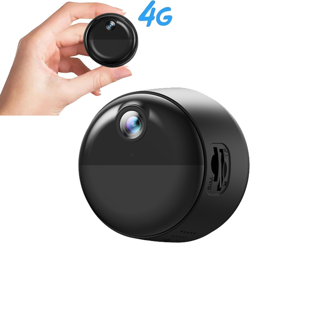 Mini Home Security WiFi Network Camera 4G LTE Long 55 Days Standby SIM Card Supported with CMOS Sensor H.264 Video Compression