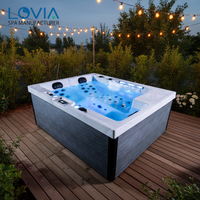 Bain à remous extérieur de luxe pour 3 personnes, compact, en acrylique, avec système de contrôle Balboa, pour jardin ou patio