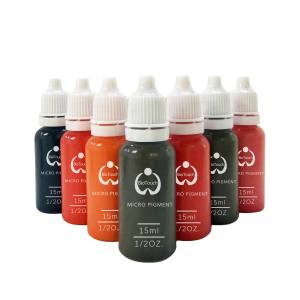 Encre de maquillage permanent pour sourcils, lèvres, eye-liner - 15 ml, 20 couleurs, pigment de tatouage professionnel 100% végétal - Product Image 2