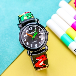 Montre électronique 3D pour enfants, dessin animé, camion de pompiers, véhicule de course, pour garçons et filles, étanche, mouvement à quartz 31 mm, bracelet en caoutchouc - Product Image 2