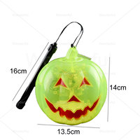 Lampu Labu LED 5,5 inci untuk Halloween, Pengiriman Cepat, Dekorasi Plastik untuk Trick-Treat, Hadiah Pesta