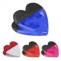 Pince magnétique en plastique personnalisée en forme de cœur, pince crocodile, aimant de réfrigérateur, clips pour sacs en papier, pour promotion de bureau et cadeaux