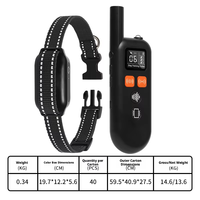 Collier de dressage pour chien à distance, étanche IP67, rechargeable, avec fonctions de choc, vibration, bip et lampe torche, pour toutes les tailles de chiens