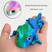 Jouet caméléon articulé imprimé en 3D, ornement caméléon à articulations mobiles, modèle créatif pour bureau, plusieurs couleurs disponibles