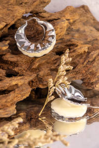 Boucles d'oreilles créoles classiques vintage en électro-argentage, forme irrégulière, style bohème, punk, religieuse, cadeau de fête, tendance - Product Image 6