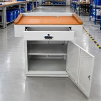Pupitre audiovisuel multifonctionnel moderne et minimaliste en bois, console de contrôle centrale compacte pour les écoles et la lecture